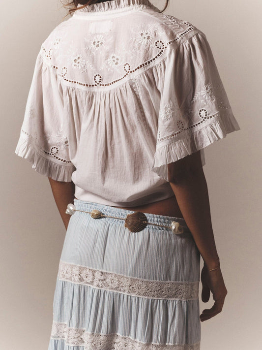 Blouse Mae X5csc046 Blue-White-Stripe