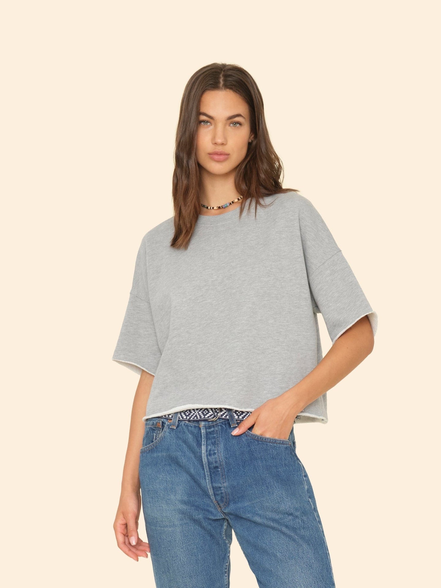 Sweatshirt X6wfh001 Romeo Sweatshirt Heather-Grey