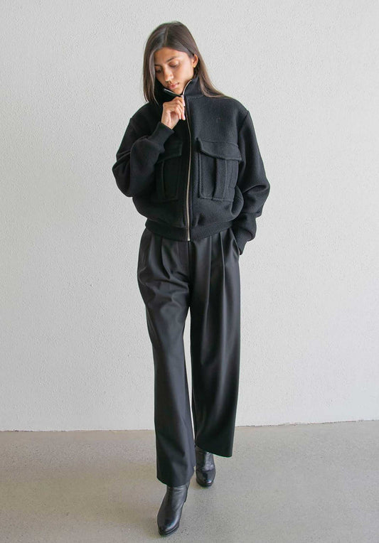 Jacket Baseball Jack Wo Black