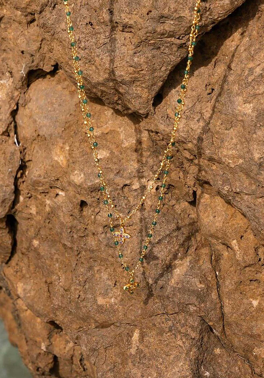 Necklace Cifa6 Gold-Pyrite