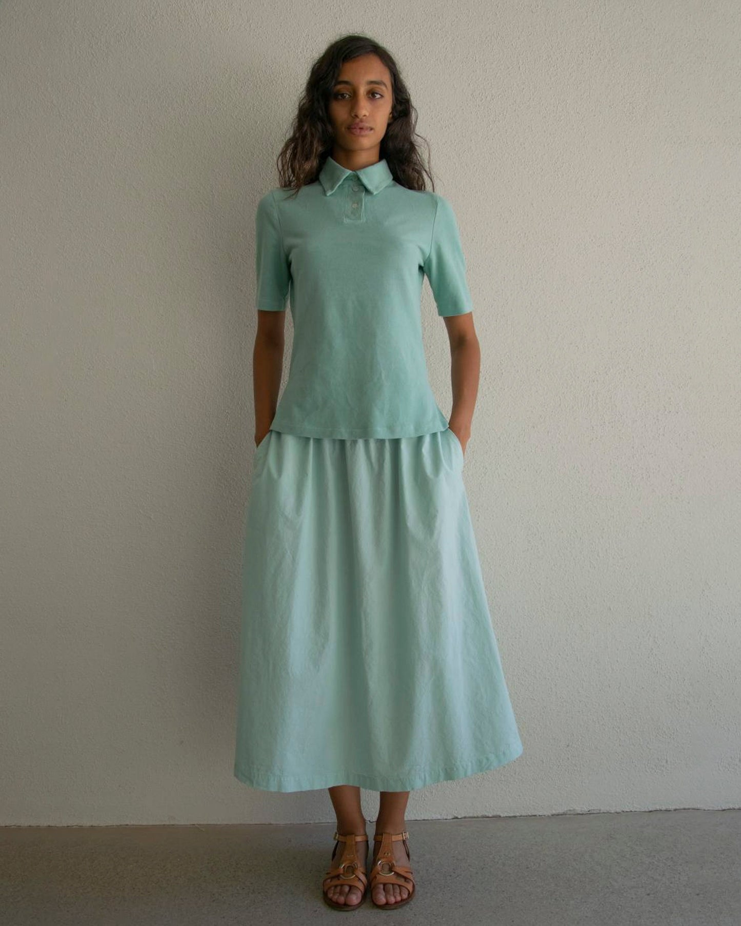 Skirt Flair Skirt Water-Green