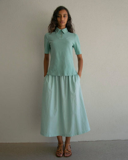 Skirt Flair Skirt Water-Green