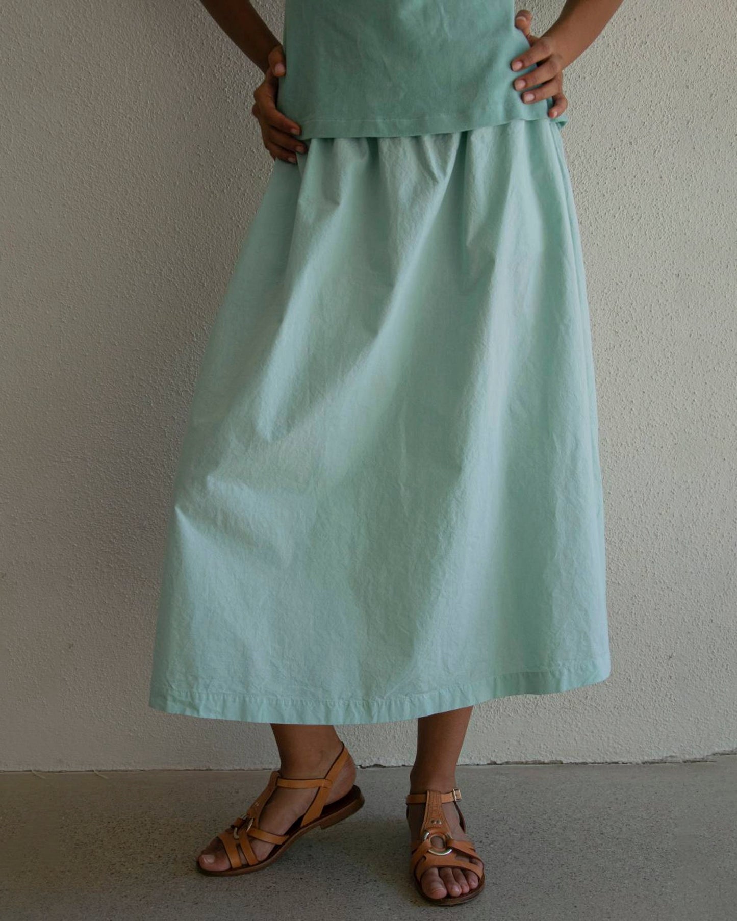 Skirt Flair Skirt Water-Green