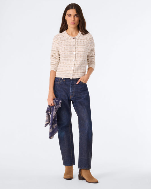 Kujten | Caroline Tweed Cardigan - White
