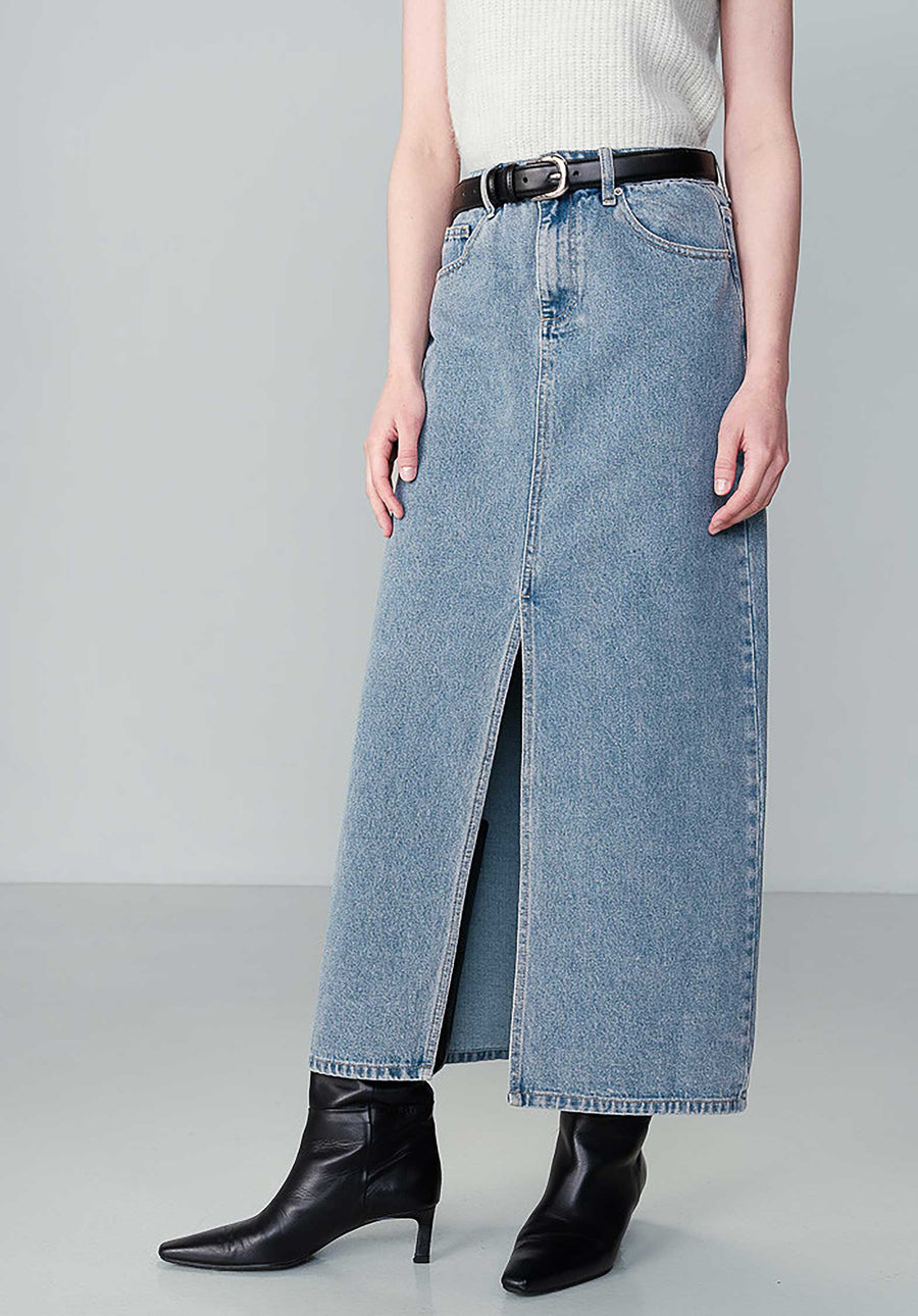 Denim Skirt Noham Nohame Bleu