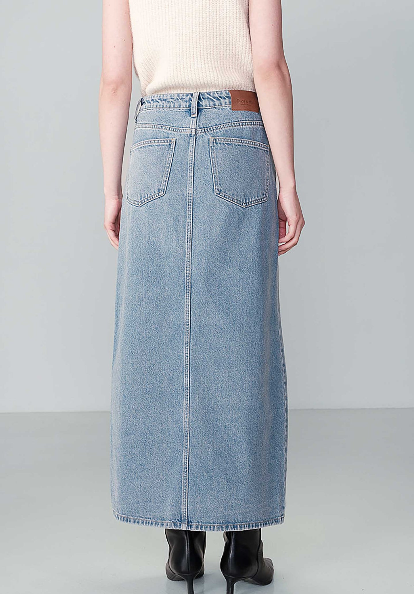 Denim Skirt Noham Nohame Bleu