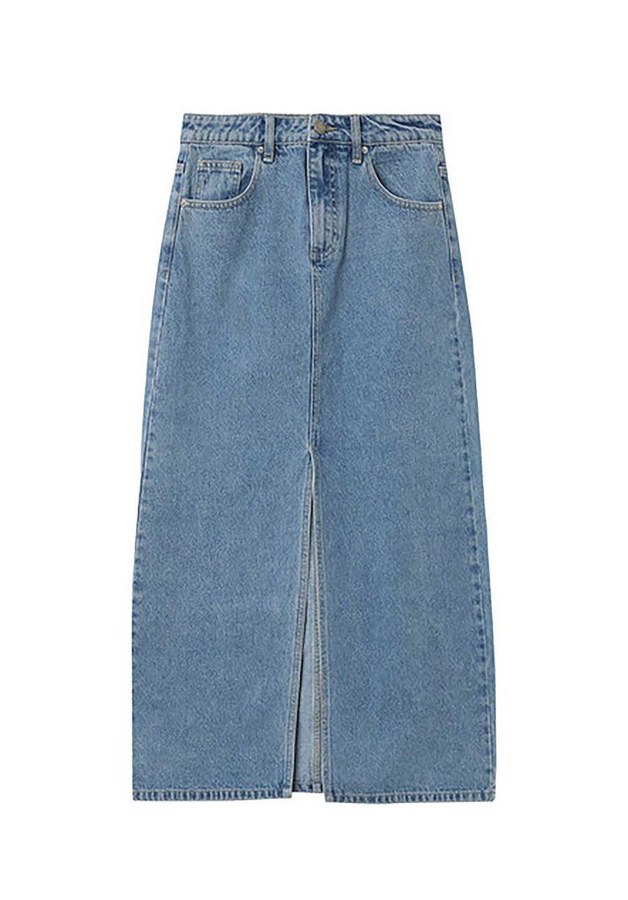 Denim Skirt Noham Nohame Bleu