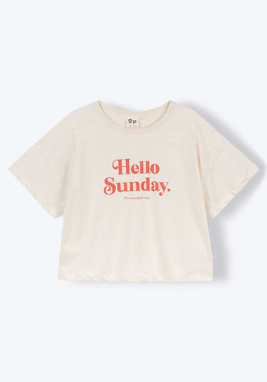 Tshirt Wt05 Boxy Hello Sunda Sable-Chine-277