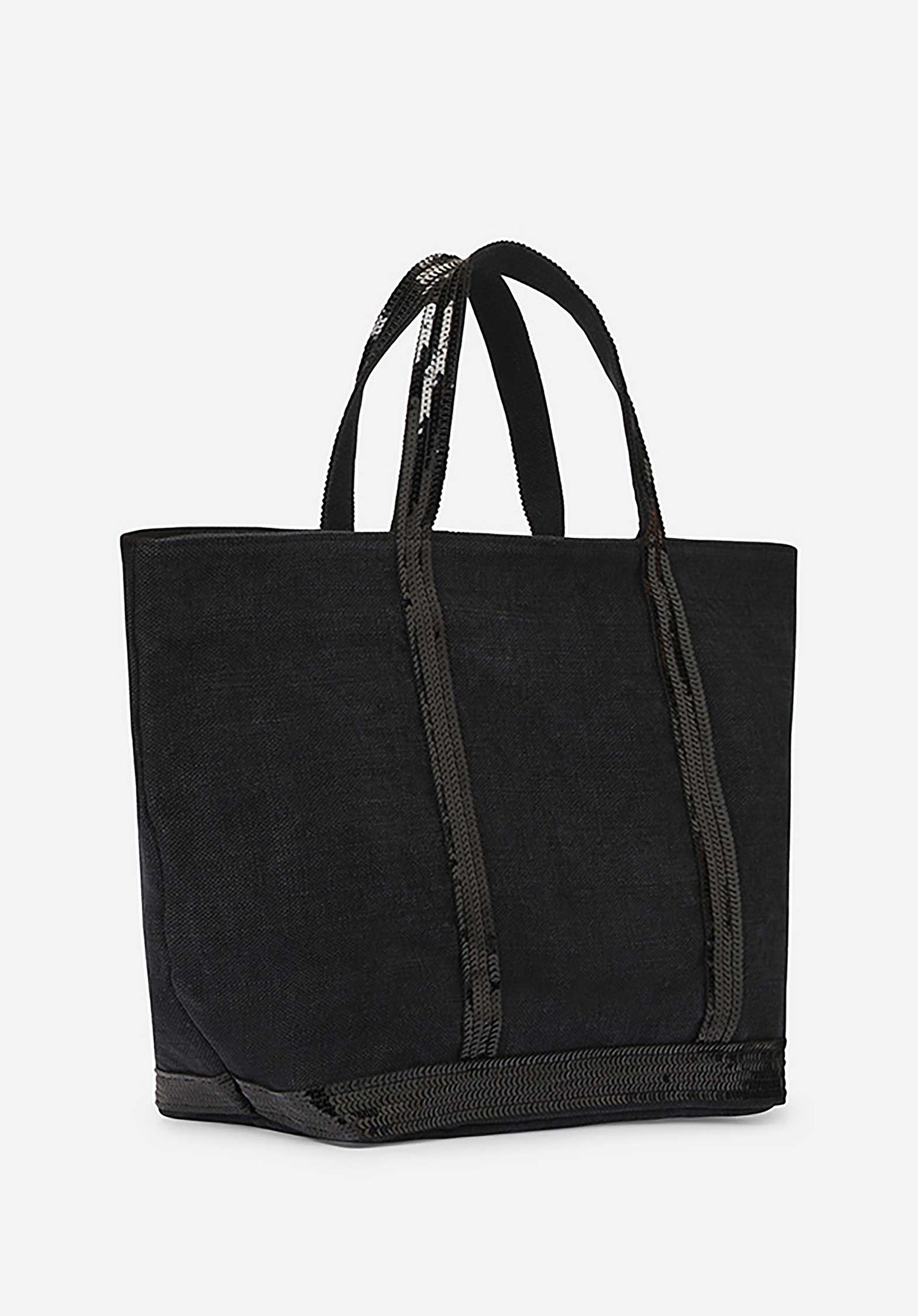 Tote Bag Linen Cabas M Ve31-v40413 Black