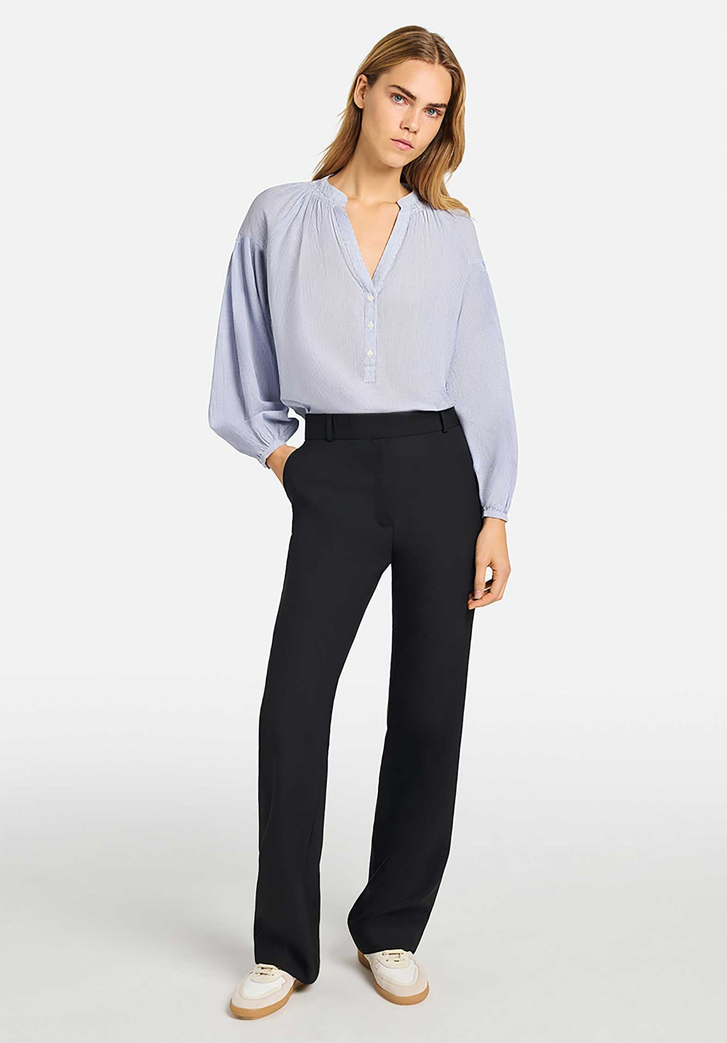 Blouse 1eva94-v09117 Blanc-Bleu