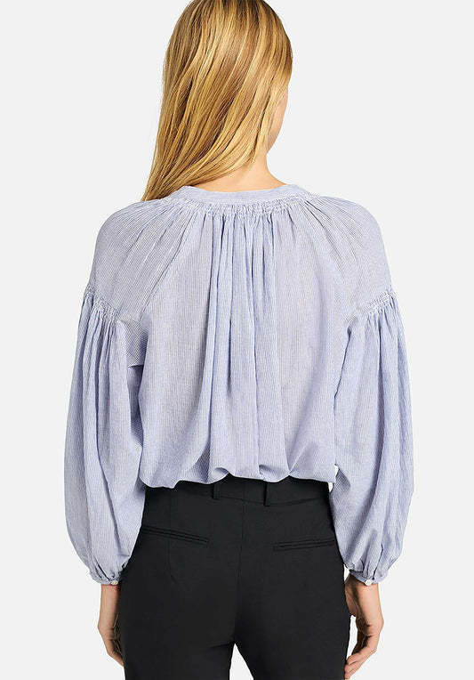 Blouse 1eva94-v09117 Blanc-Bleu