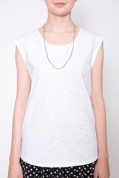 Fancy Metallic Yarn Necklace
