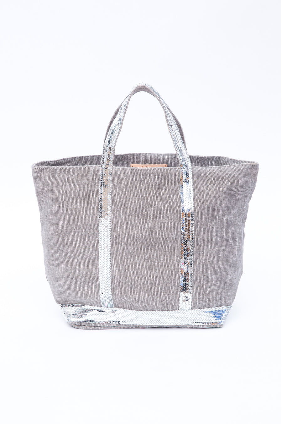 Small Embellished Linen Tote Calcaire - RUE MADAME | BOUTIQUE PARISIENNE