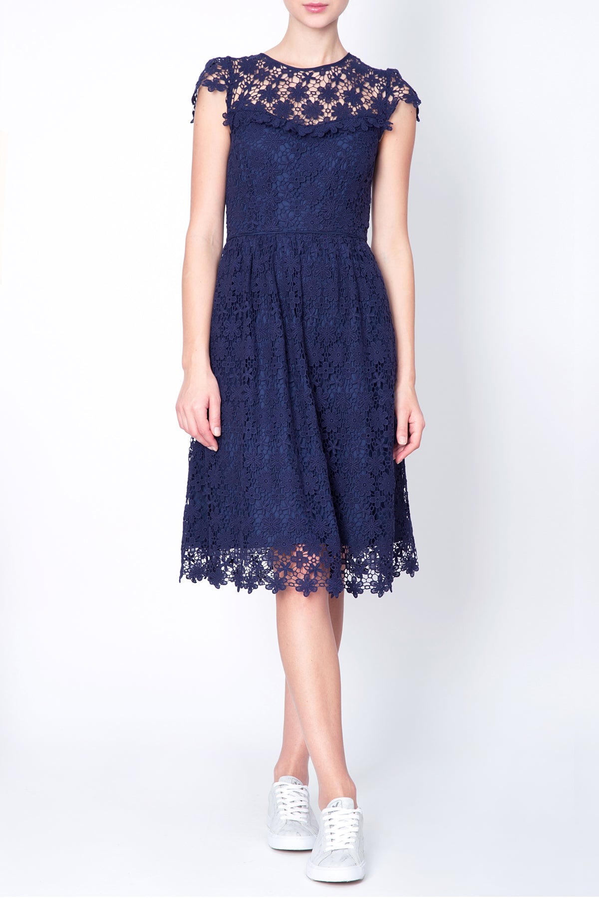 Crochet-Panelled Dress