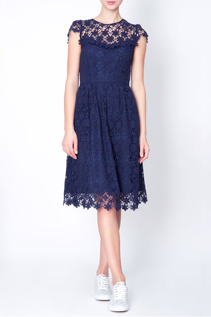 Crochet-Panelled Dress