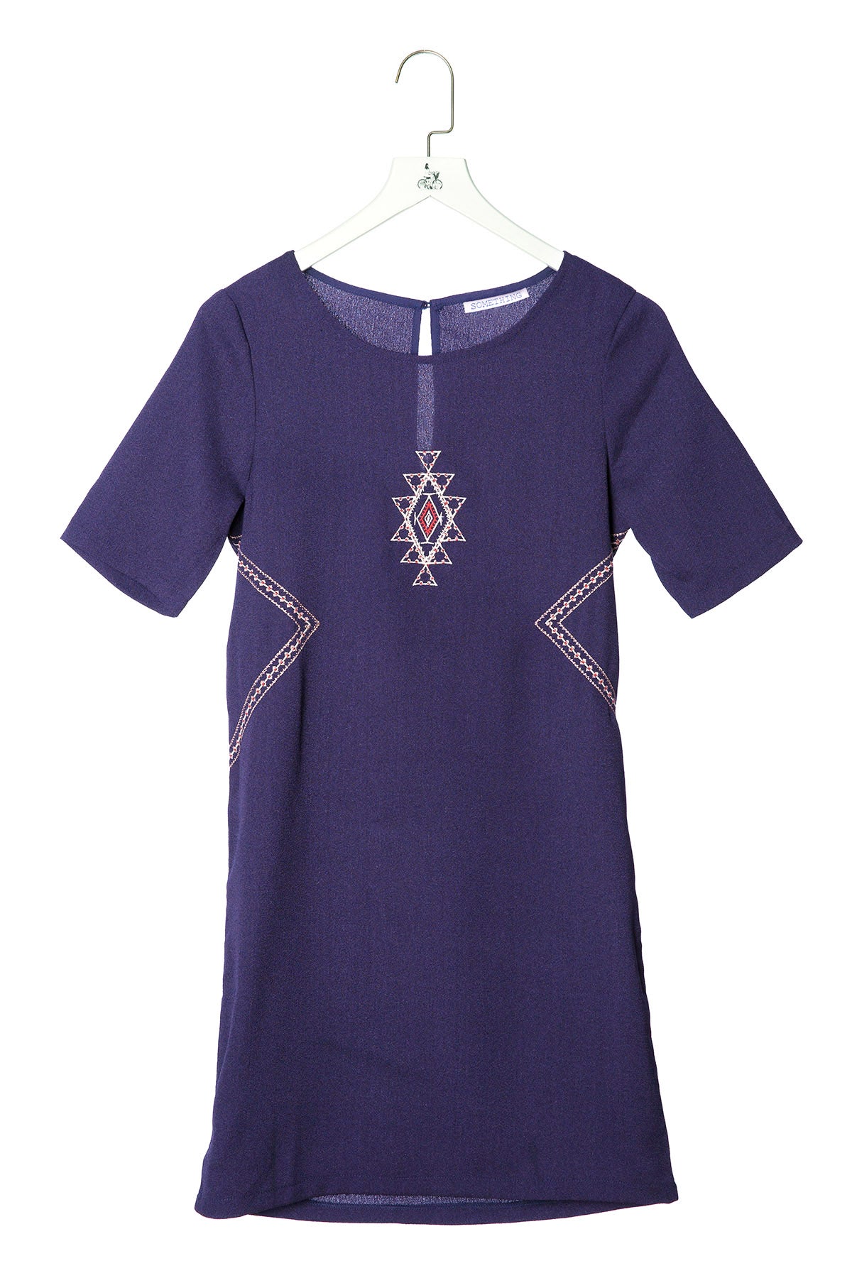 Embroidered Shift Dress