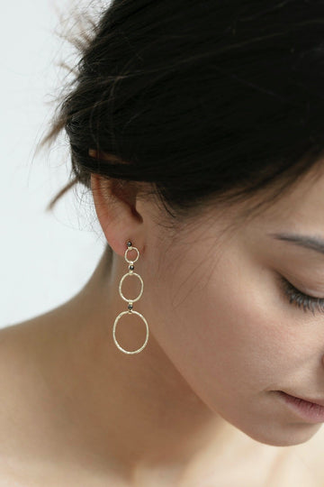 Earring  Bea 3 Dot Argent-Or