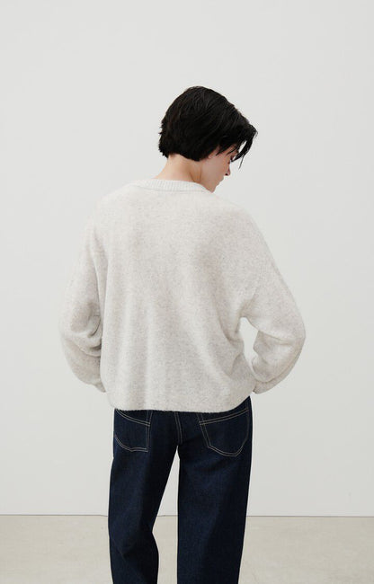 American Vintage | Grey Damsville Cardigan - Marbled Buttons Heather-Gre