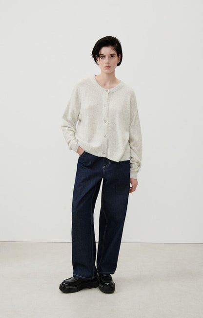 American Vintage | Grey Damsville Cardigan - Marbled Buttons Heather-Gre