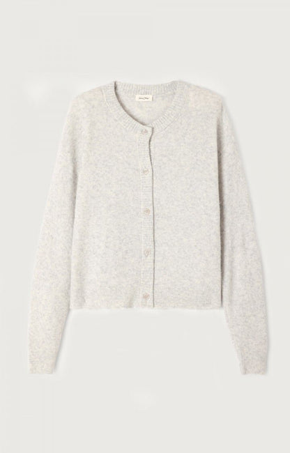 American Vintage | Grey Damsville Cardigan - Marbled Buttons Heather-Gre