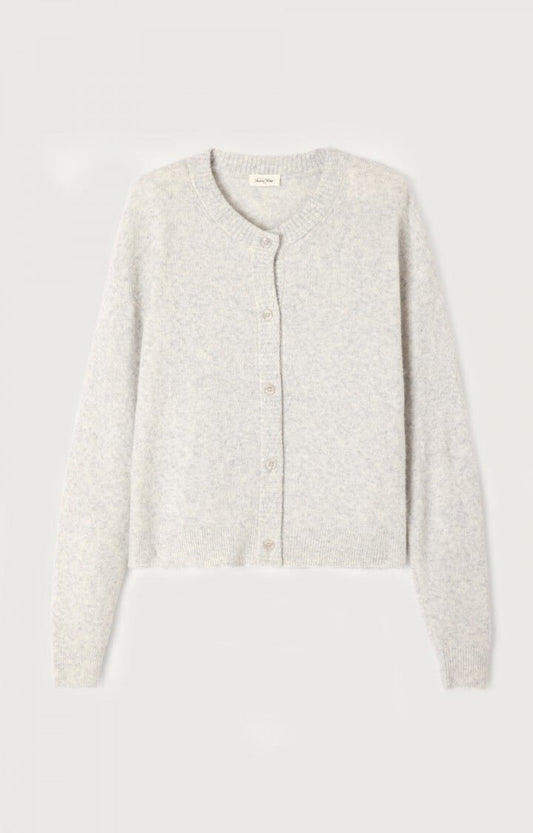American Vintage | Grey Damsville Cardigan - Marbled Buttons Heather-Gre