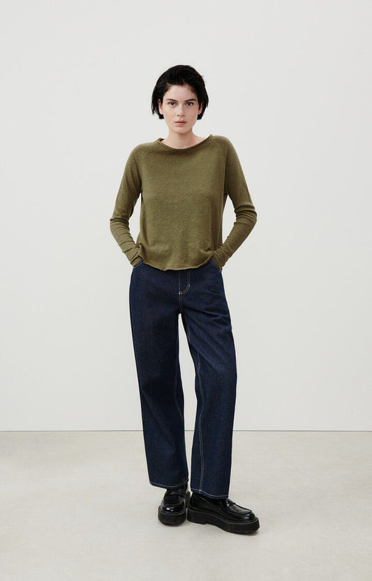 American Vintage | Sonoma Long-Sleeved Tee - Raw Edge Boat Neck Buisson-Vinta