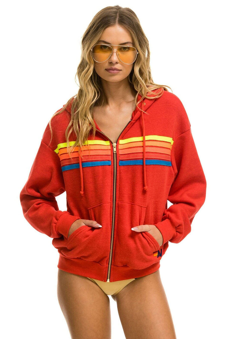 Jacket 5 Stripe Rela Hdrxrs5 Red-Neon-Rainbow – RUE MADAME