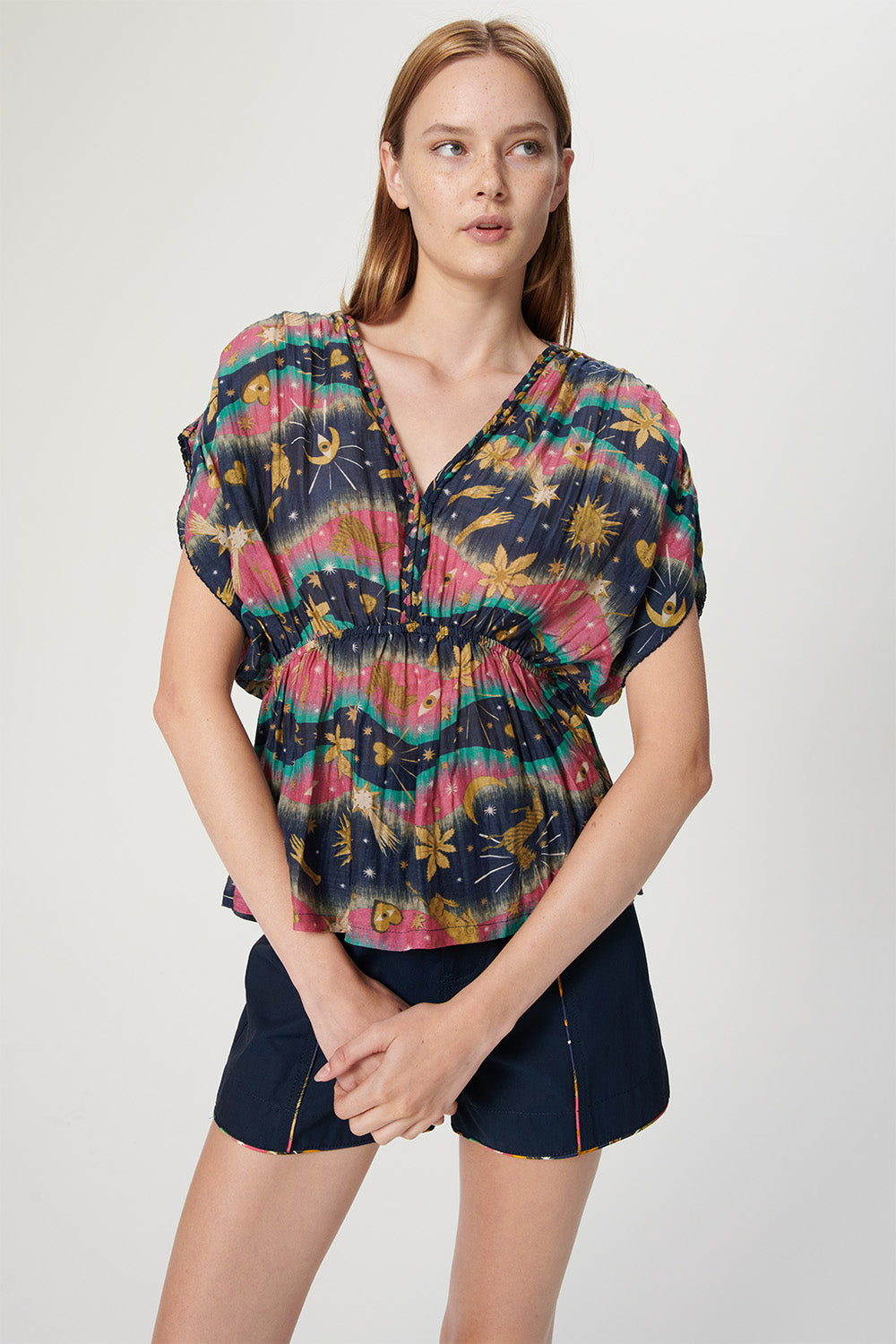 Blouse Ginger Ginger Top Pachamama-Navy