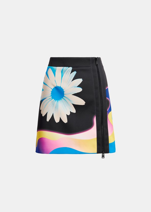 Skirt Neoprene Miniskirt Depend Black
