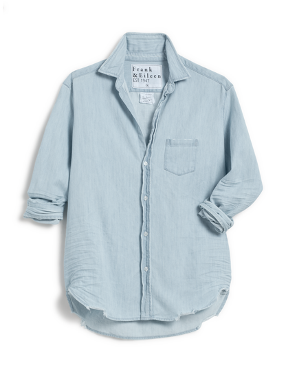 Denim Shirt Eileen Famous De Classic-Blue-Tattere