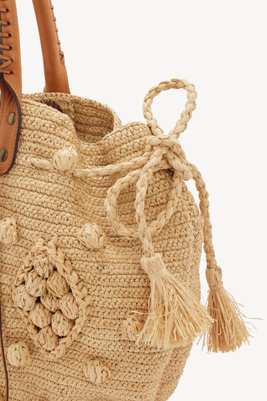 Gerard Darel 24 Hour Raphia Straw Crochet Dublin Bag French -  UK