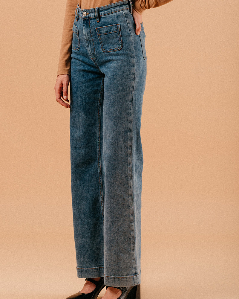 Jeans Pantalon 72 Bleu-Moyen