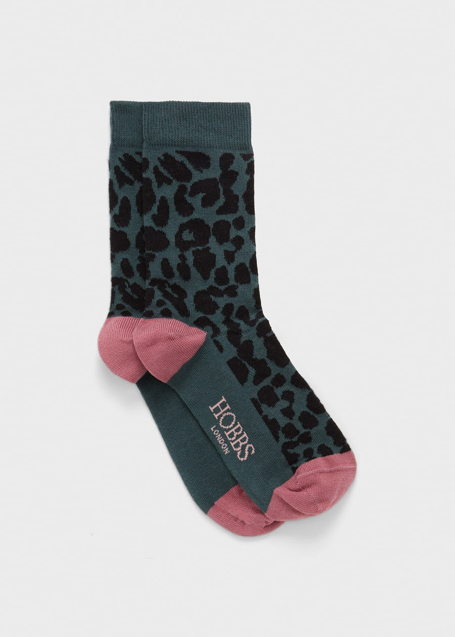 Leopard Single Sock 0124/1474/055000 Green-Multi