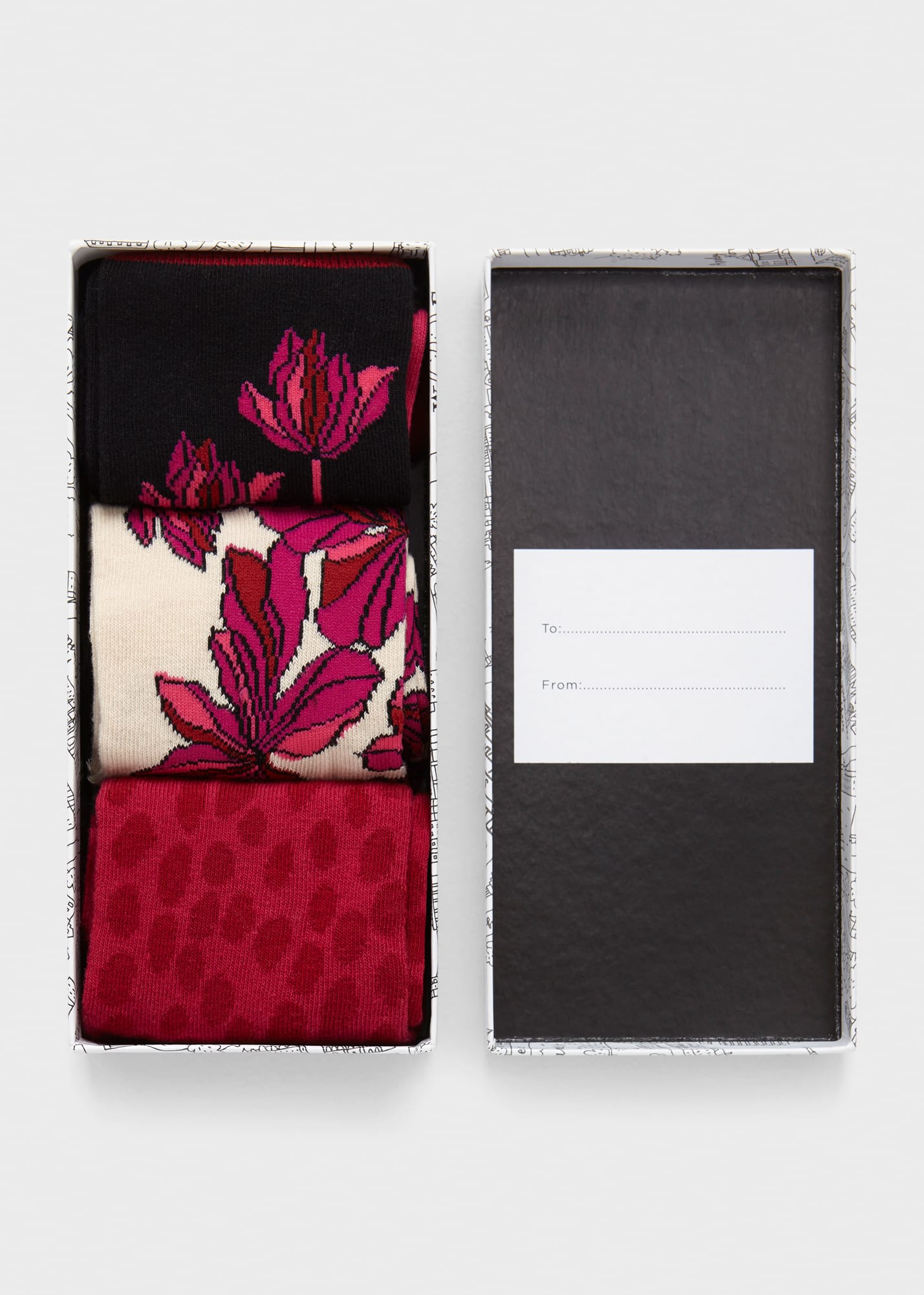 Floral Sock Set 0124/1475/055000 Pink-Multi