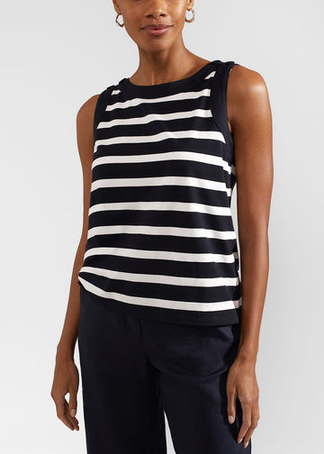 Maddy Striped Top 0124/2983/1144l00 Navy-Ivory
