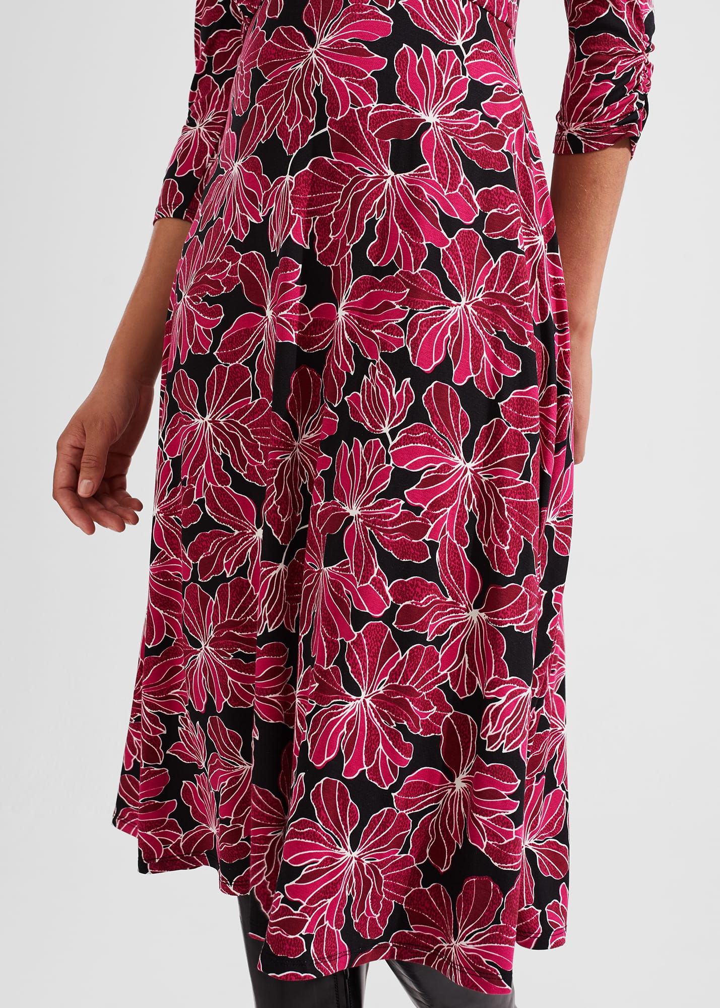 Mabel Jersey Dress 0124/5102/9324l00 Black-Pink