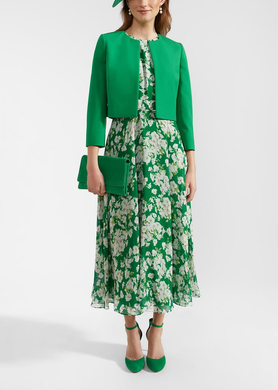 Bronwyn Silk Dress 0124/5242/3793l00 Green-Multi