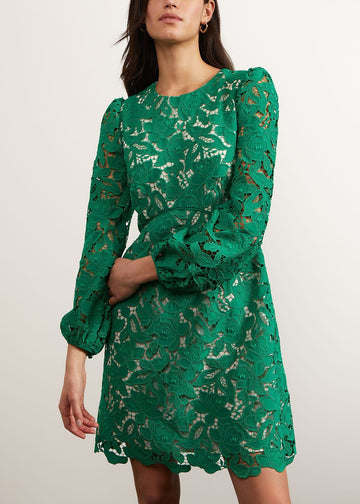 Kew Lace Dress 0124/5360/9045l00 Green-Cream