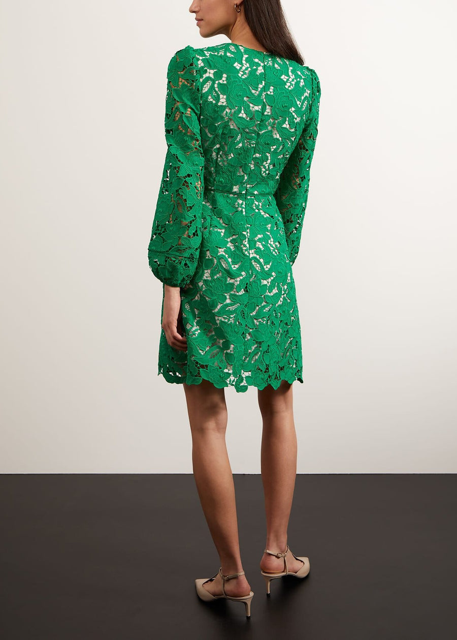 Kew Lace Dress 0124/5360/9045l00 Green-Cream