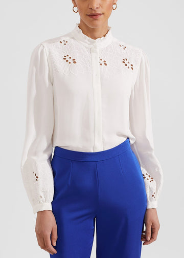 Ada Embroidered Top 0124/6035/9021l00 Ivory