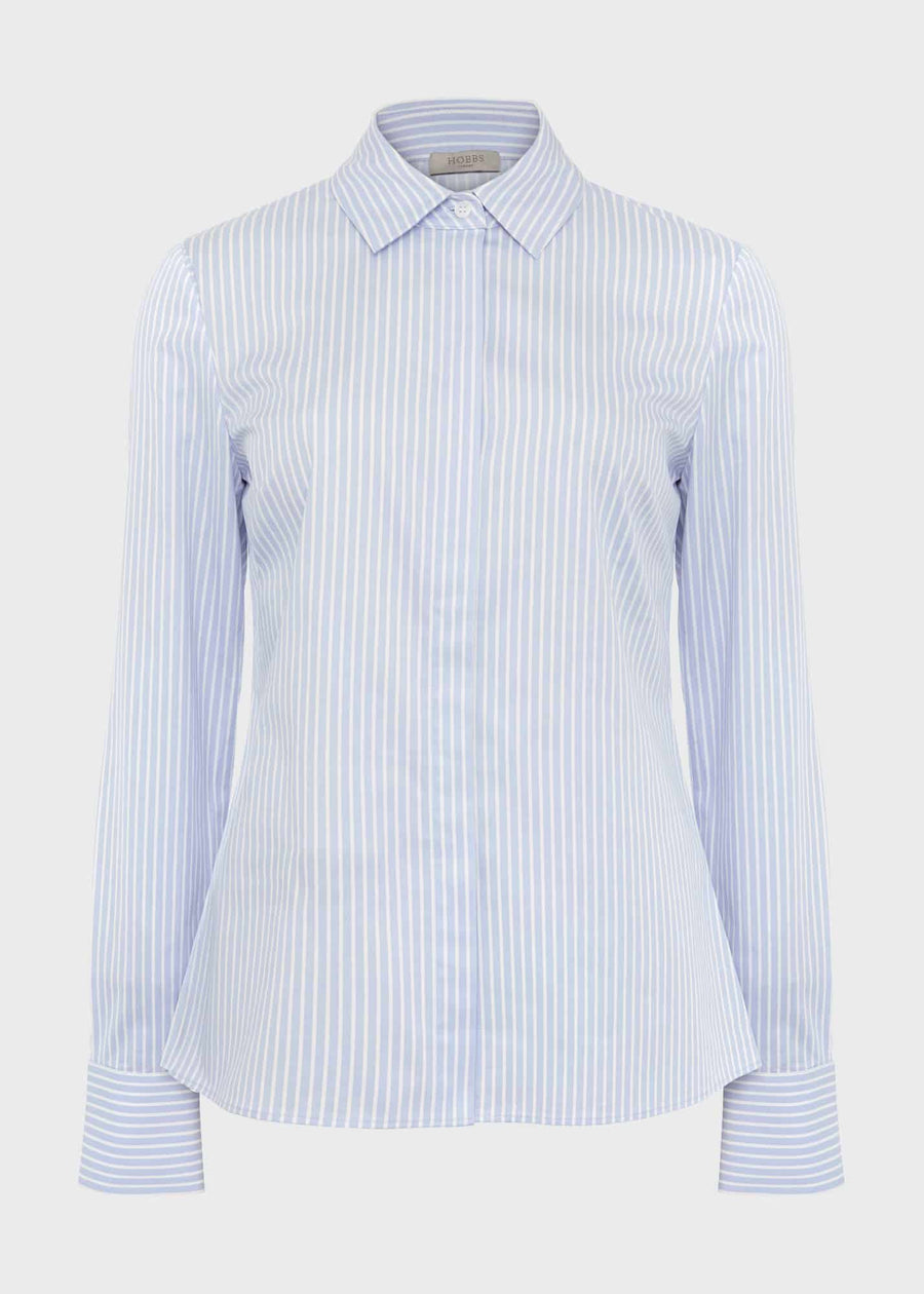 Victoria Shirt 0124/6080/9083l01 Pale-Blue-White