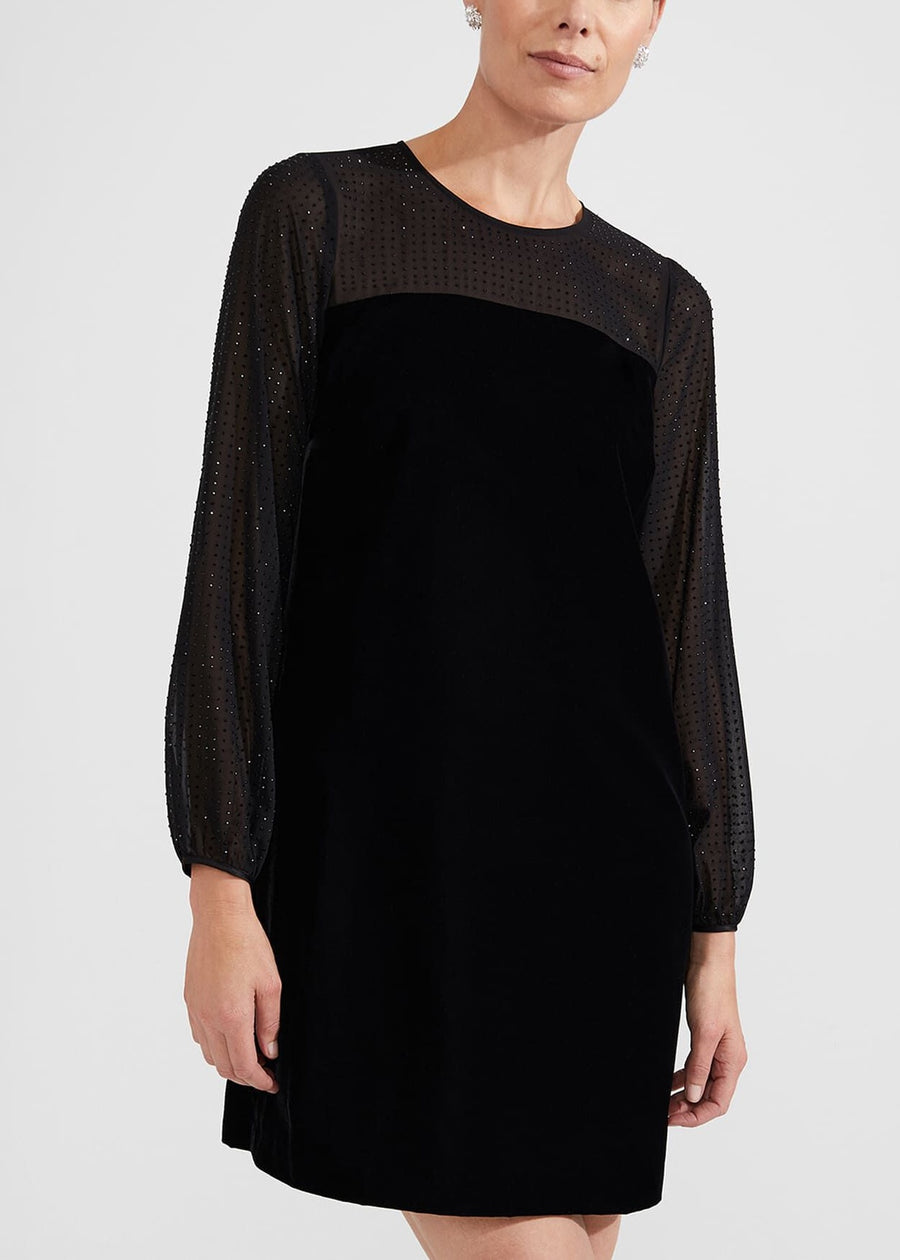 Zariah Velvet Dress 0223/5214/9045l01 Black