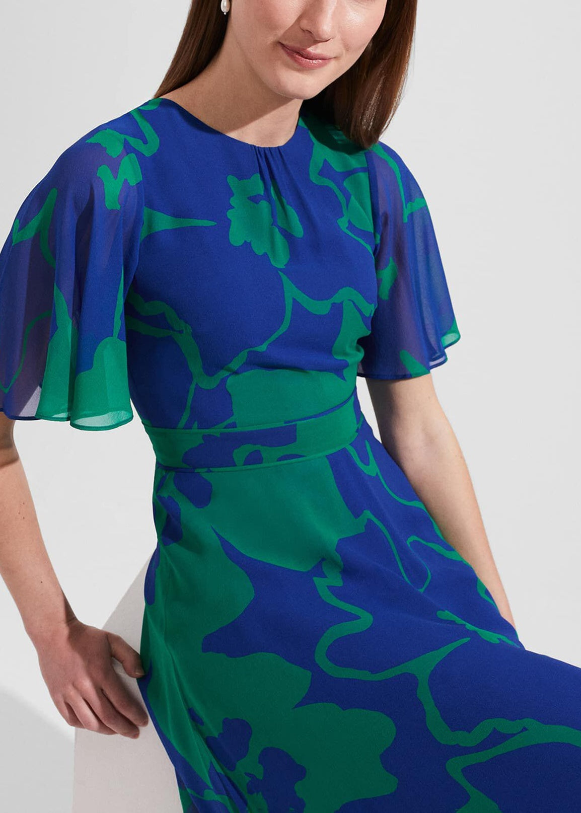 Freya Silk Dress 0223/5815/3793l00 Blue-Green