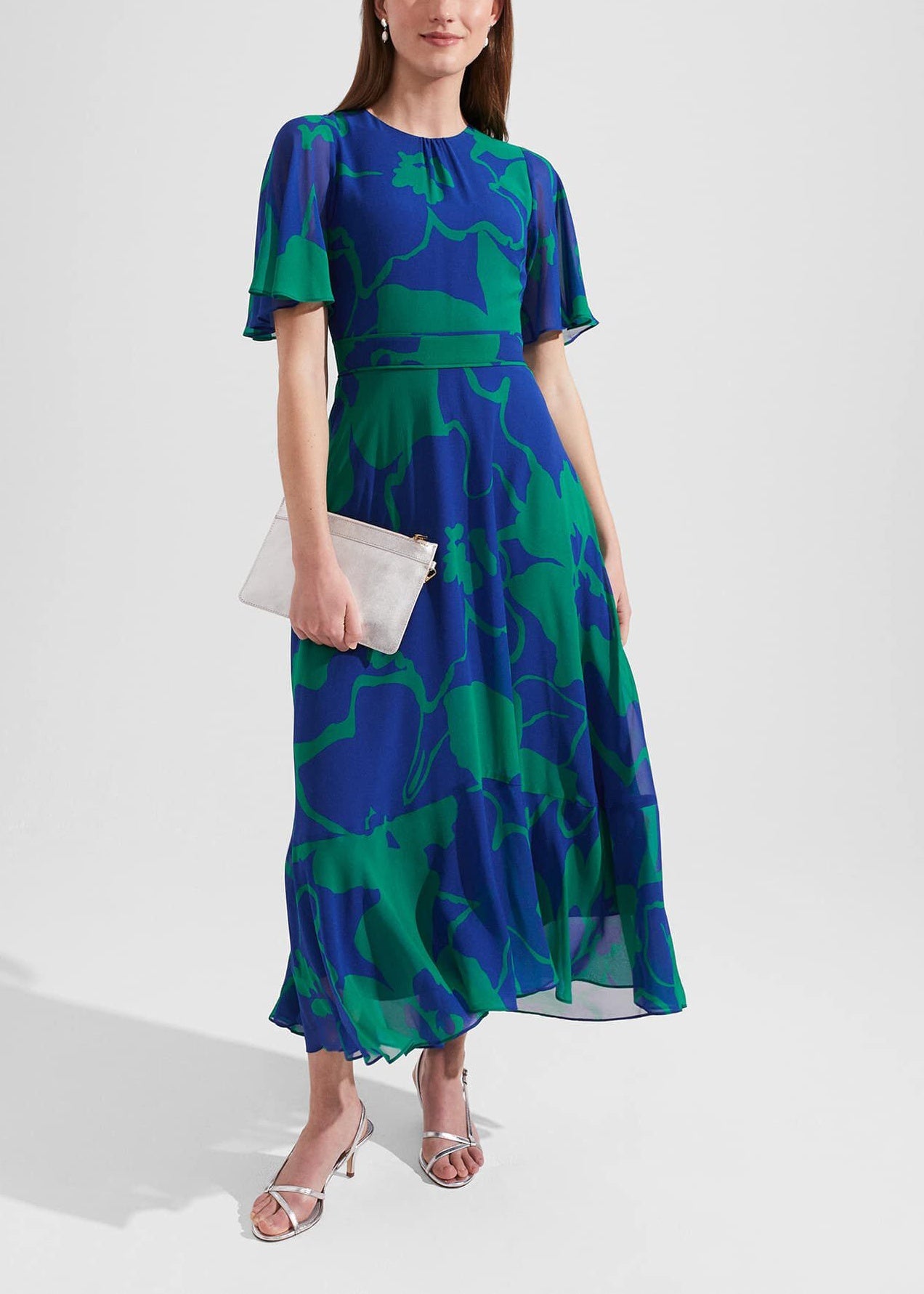 Freya Silk Dress 0223/5815/3793l00 Blue-Green