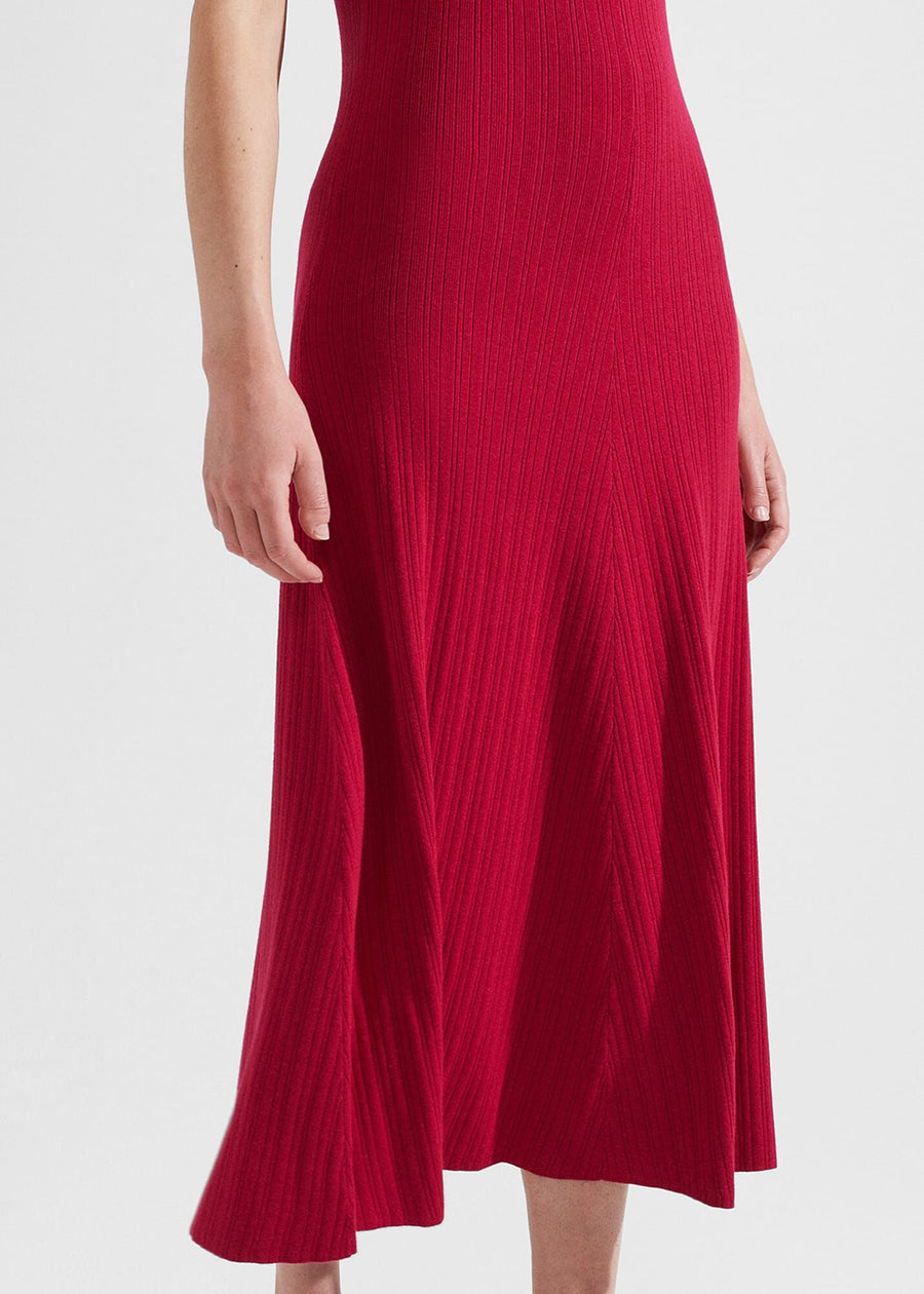 Reena Knit Dress 0223/9366/1085l00 Berry-Red