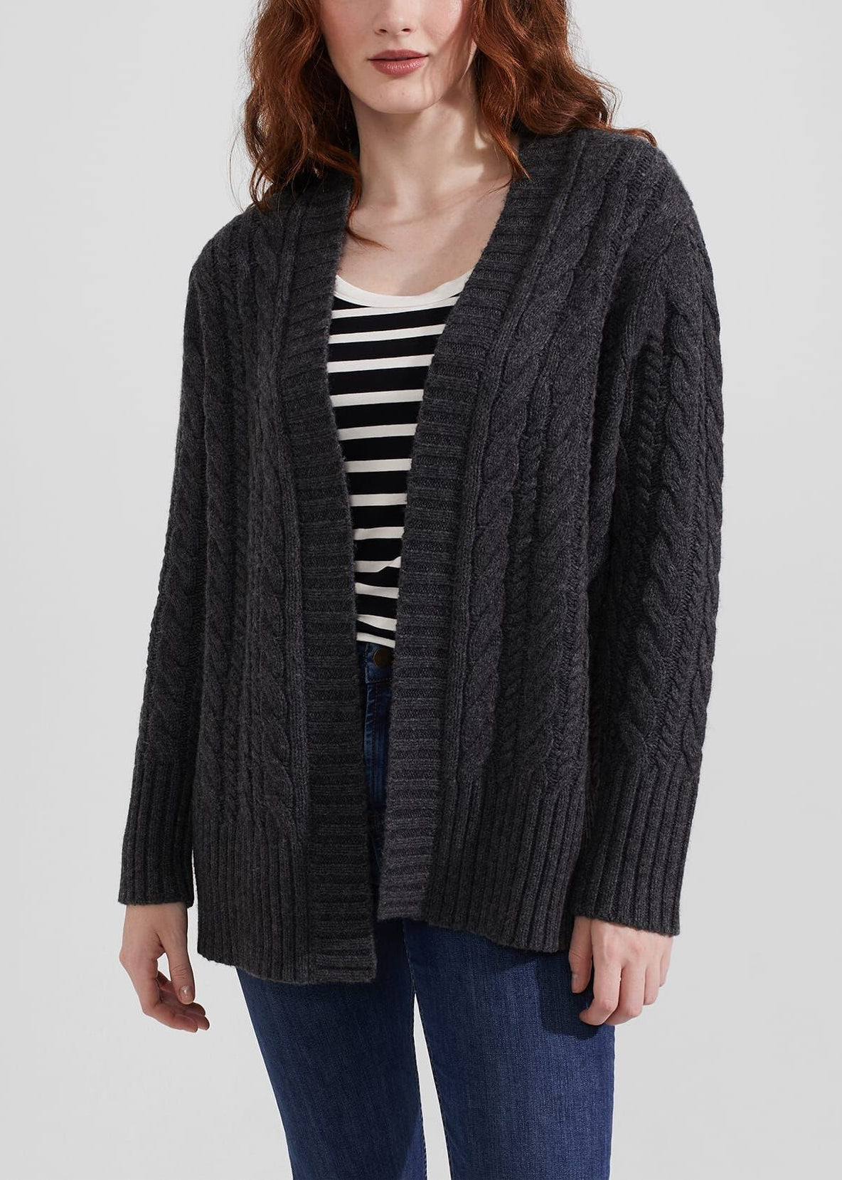 Axelle Cable Cardigan 0223/9432/3072l00 Charcoal