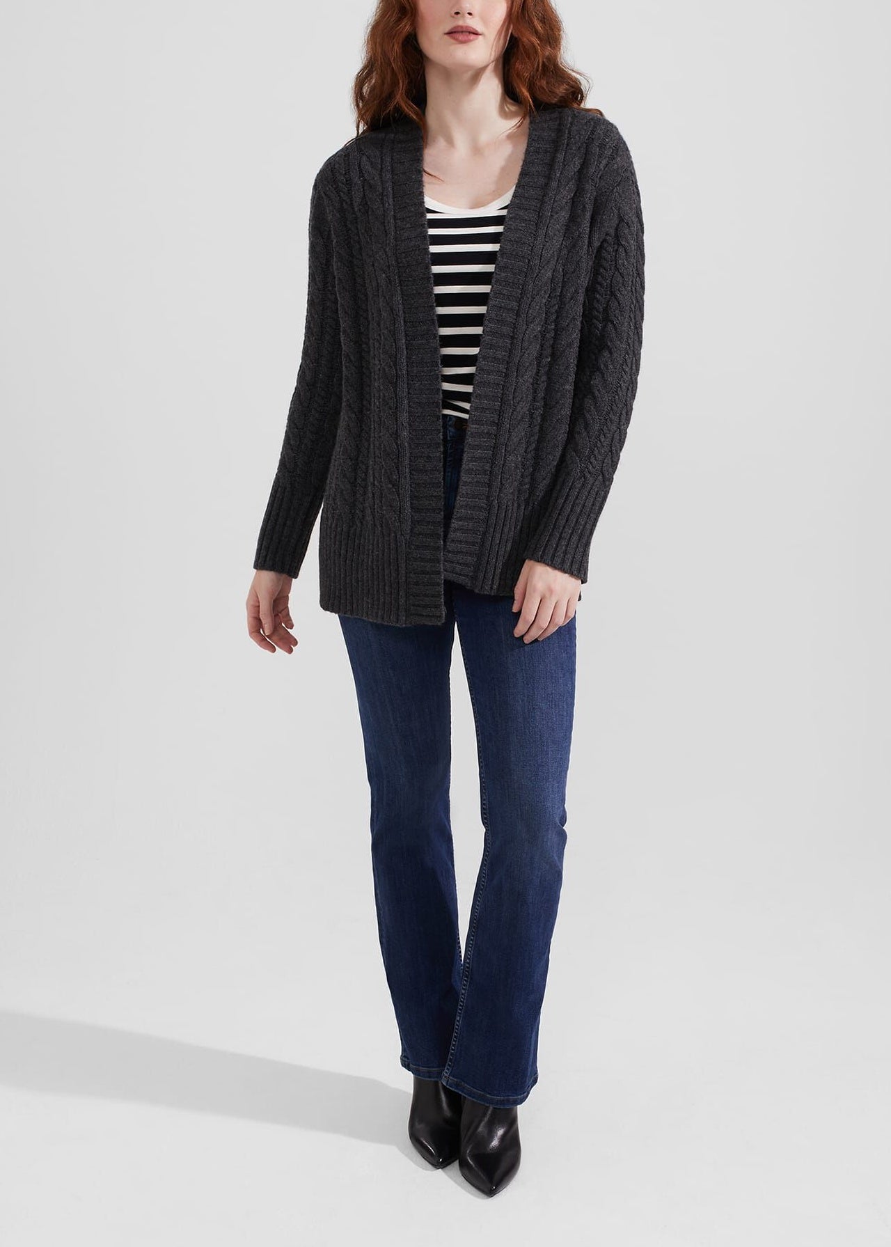 Axelle Cable Cardigan 0223/9432/3072l00 Charcoal