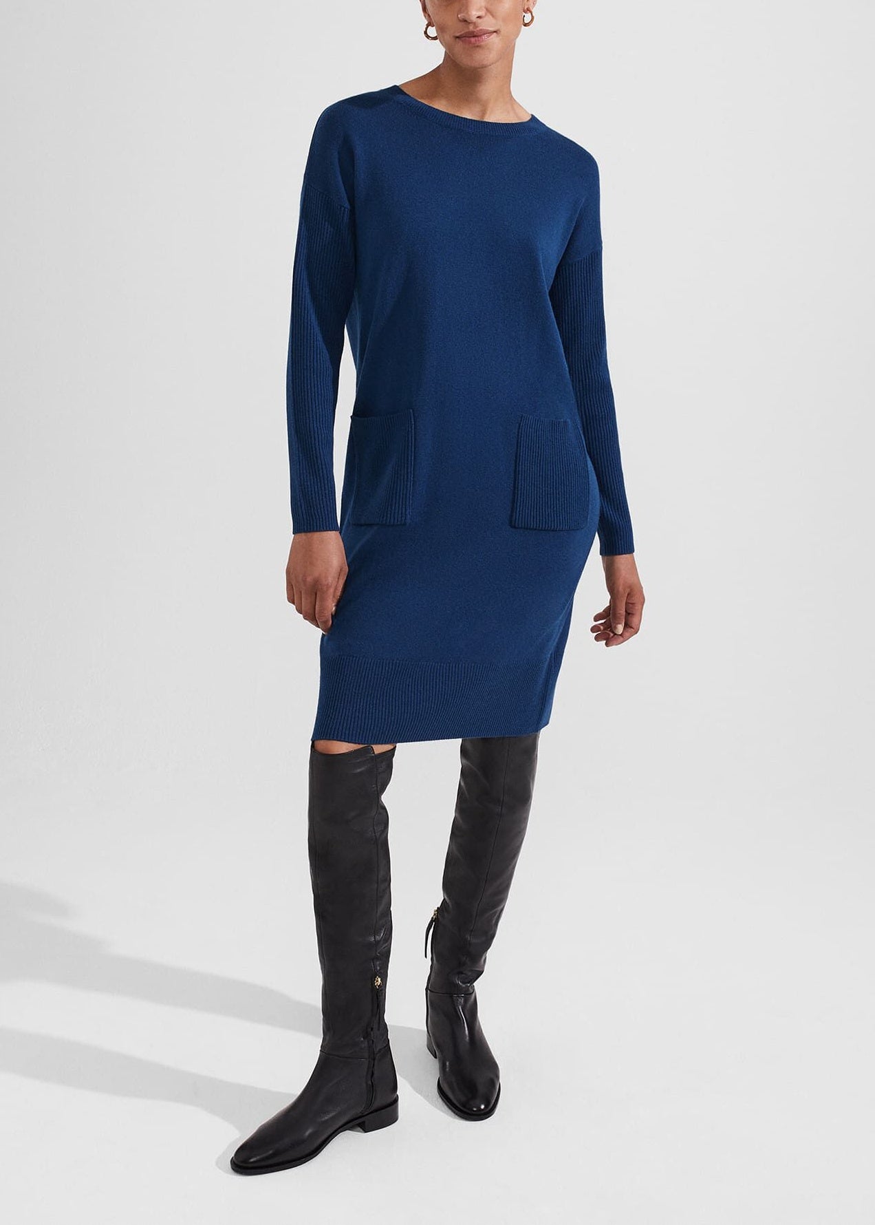 Devora Knitted Dress 0223/9441/9044l00 Steel-Blue