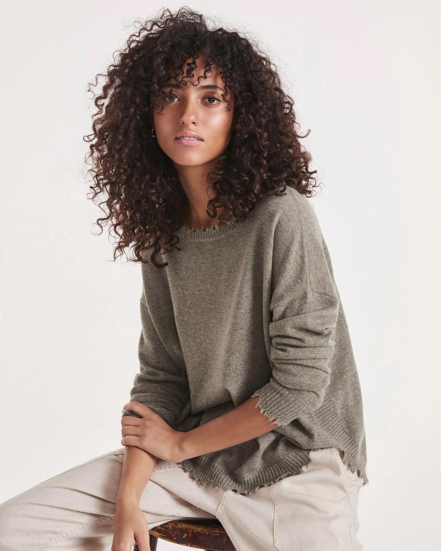 Pullover Mela Kaki-Chine