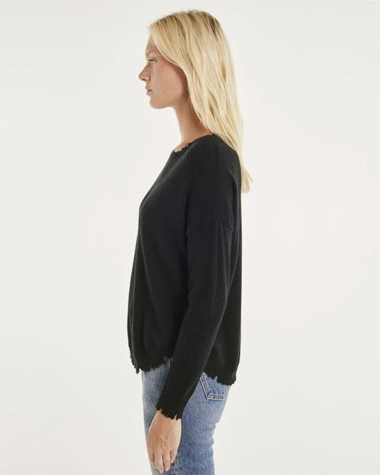 Kujten | Mela Cashmere Sweater - Round Neck Black Noir